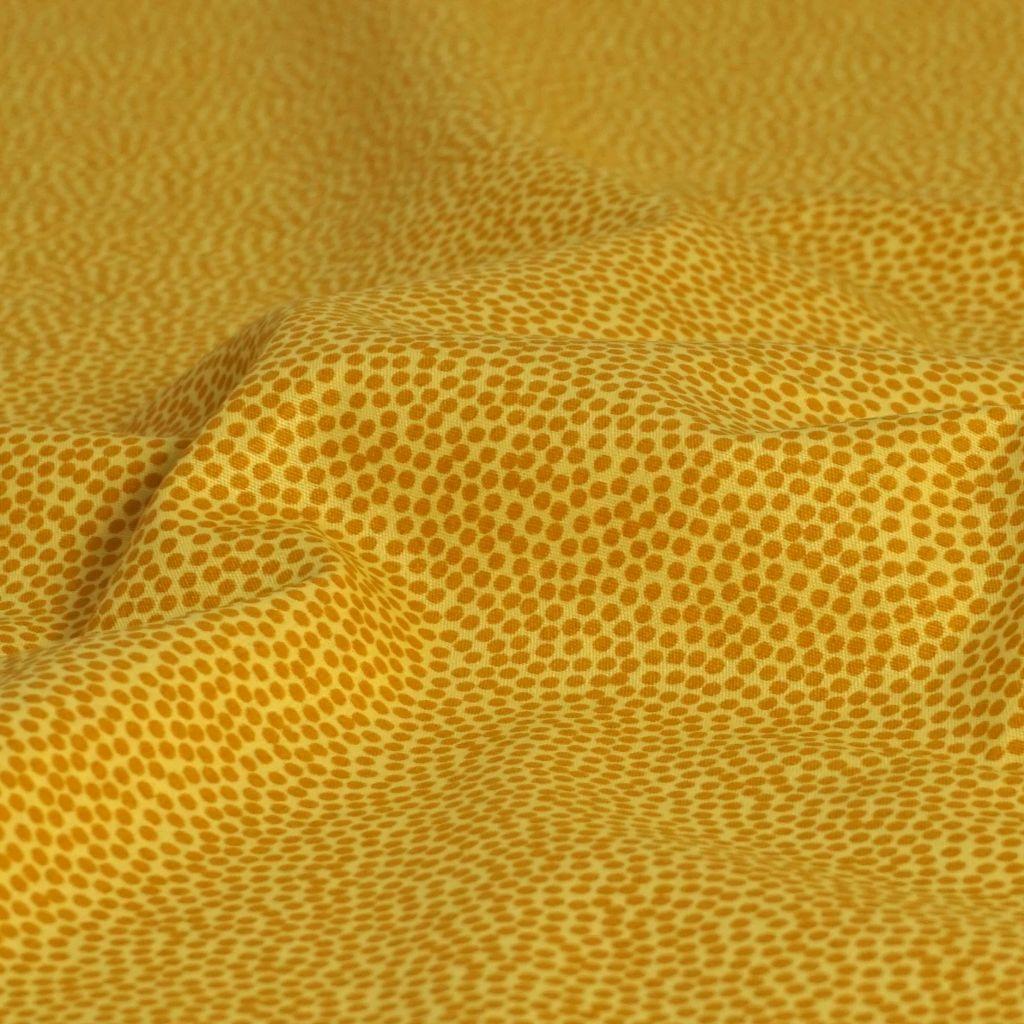 Preview: Baumwollstoff Dottys Punkte ocker gelb